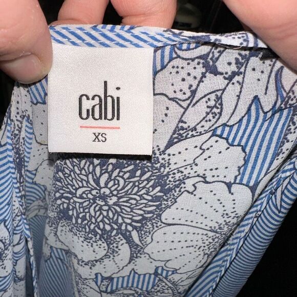 CAbi Sirena flowy floral semi sheer bubble hem blouse - Picture 4 of 5